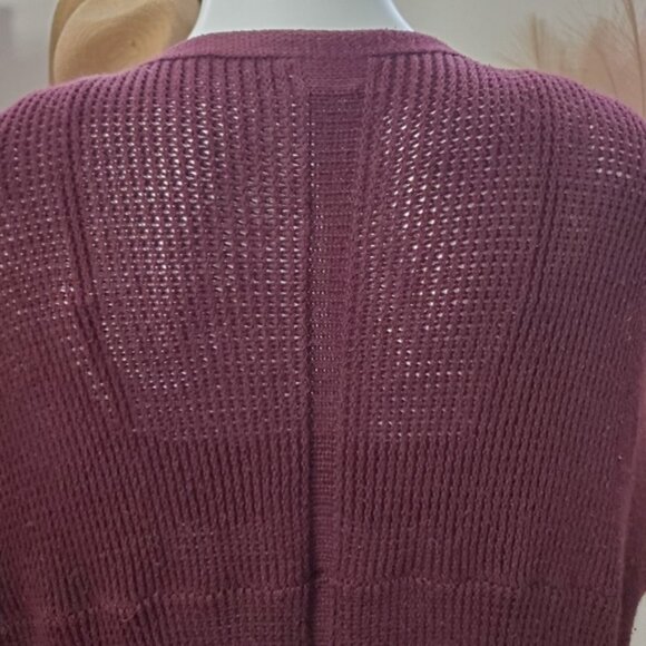 Open Knit Maroon Oversized Cardiganā - Picture 10 of 11